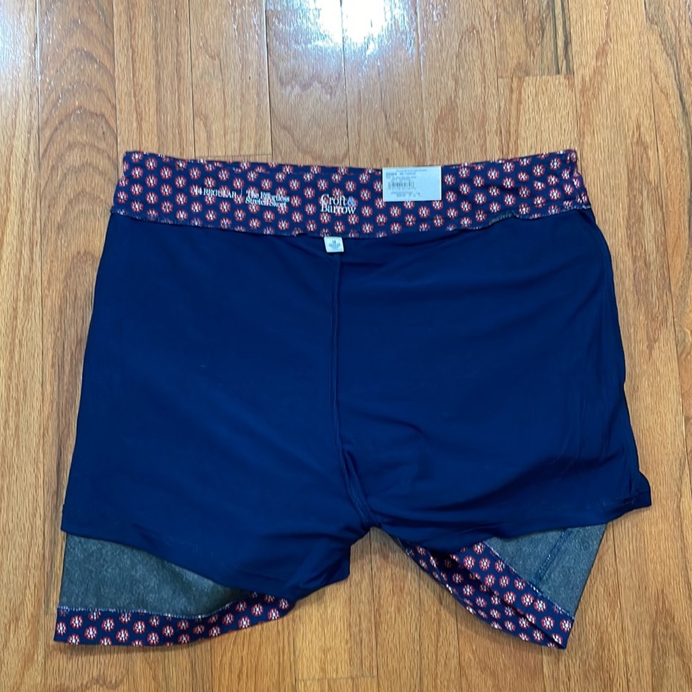 Croft & Barrow Women Skort Size 14 Regular Mid rise Blue White Red Pockets NWT - Picture 11 of 15